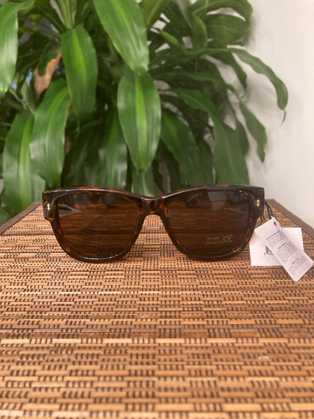 Dazey Shades Thick Arm Square Lens Sunglasses (DS453) Brown Print